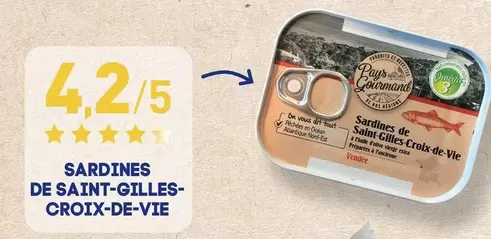 Pays Gourmand - Sardines De Saint-Gilles-Croix-De-Vie offre sur Aldi