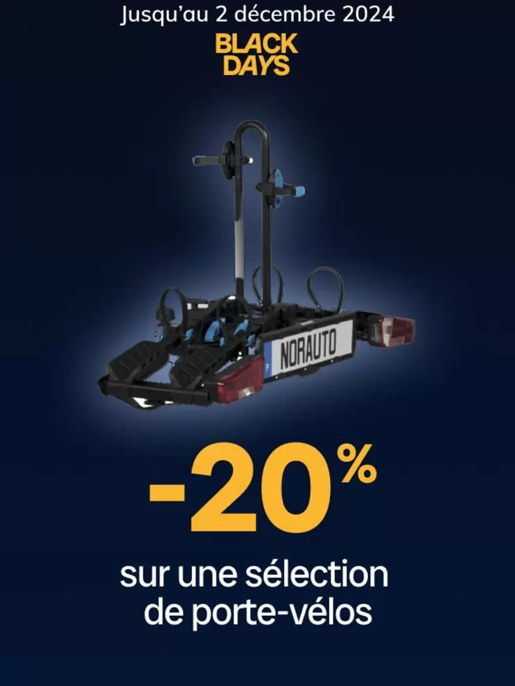 Norauto - Sur Une Sélection De Porte-vélos offre sur Norauto