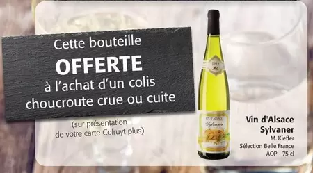 Henri Ehrhart - Vin D'Alsace Sylvane offre sur Colruyt