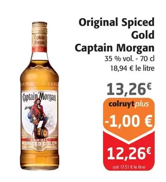 Captain Morgan - Original Spiced Gold offre à 13,26€ sur Colruyt