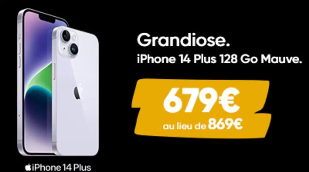 Iphone 14 Plus 128 Go Mauv offre à 679€ sur Fnac