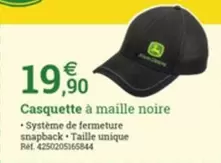 Maille - Casquette À  Noire offre à 19,9€ sur Espace emeraude