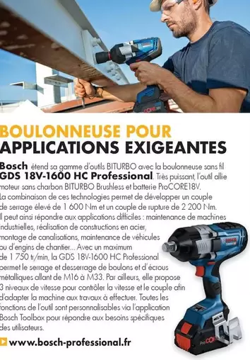 Boulonneuse Pour Applications Exigeantes offre sur Gedimat