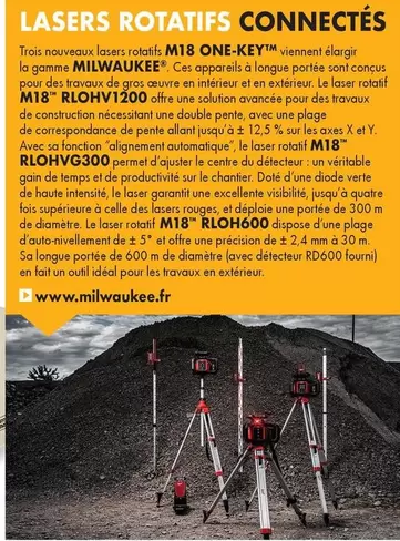 Lasers Rotatifs Connectes offre sur Gedimat