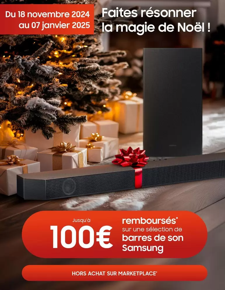 Sur Une Sélection De Barres De Son Samsung offre à 100€ sur Connexion