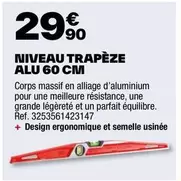 Stanley - Niveau Trapèze Alu 60 Cm offre à 29,9€ sur Brico Dépôt