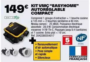 Kit Vmic "Easyhome" Autorégable Compact offre à 149€ sur Brico Dépôt