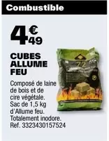 Cubes Allume Feu offre à 4,49€ sur Brico Dépôt