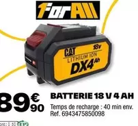 Cat - Batterie 18 V 4 Ah offre à 89,9€ sur Brico Dépôt