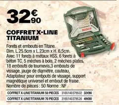 Bosch - Coffret X-line Titanium offre à 32,9€ sur Brico Dépôt