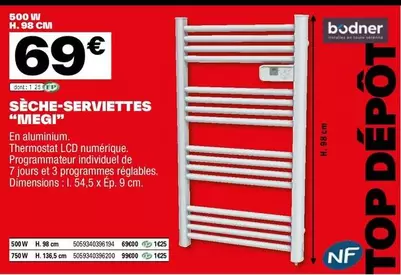 Bodner - Sèche-Serviettes "Megi" offre à 69€ sur Brico Dépôt