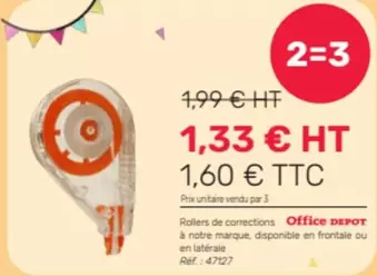 Office Depot offre à 1,33€ sur Office Depot