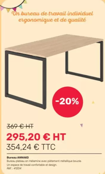 Bureaus Ainmazto offre à 295,2€ sur Office Depot