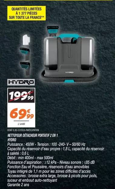 Nettoyeur Haute 2 B 1i offre à 69,99€ sur Netto