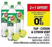 7 Up - Citron & Citron Vert offre à 0,83€ sur Supeco