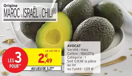 Avocat offre à 2,49€ sur Intermarché Express