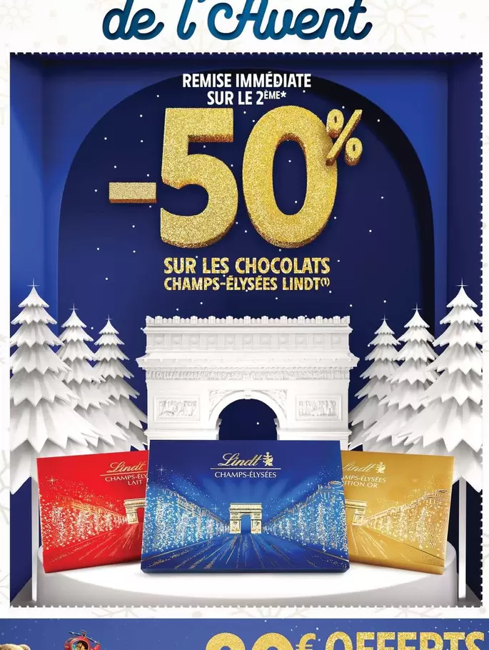 Lindt - Sur Les Chocolats Champs Élysées offre sur Intermarché Express