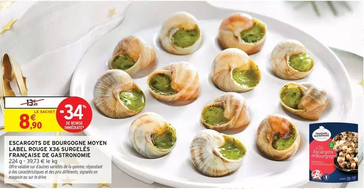 Signal - Escargots De Bourgogne Moyen Ibercaloge De Gastorogne offre à 8,9€ sur Intermarché Express