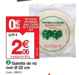 Galette De Riz Noir offre à 2,06€ sur Promocash