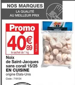 Promo - Noix De Saint-jacques Sans Corail En Cuisine offre à 40,89€ sur Promocash