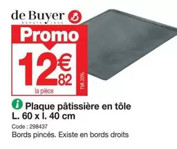 De Buyer - Plaque Pâtissière En Tôle offre à 12,82€ sur Promocash