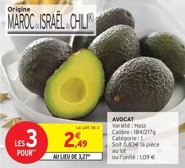 Avocat offre à 2,49€ sur Intermarché Contact