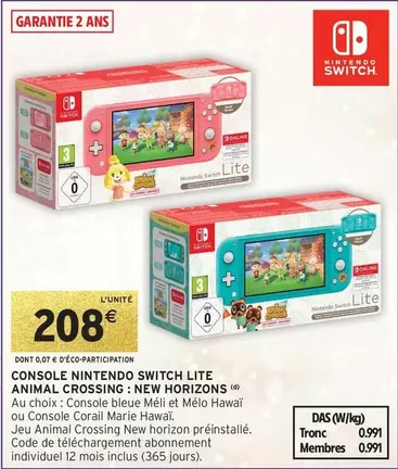 Pitch - Console Switch Lite Animal Crossing: New Horizons offre à 208€ sur Intermarché Contact