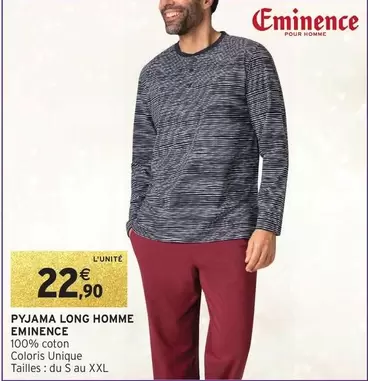 Pyjama Long Homme offre à 22,9€ sur Intermarché Contact