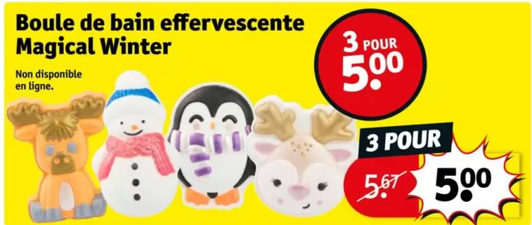 Boule De Bain Effervescente Magical Winter offre à 5€ sur Kruidvat