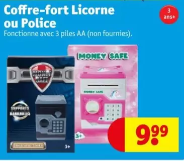 Coffre-fort Licorne Ou Police offre à 9,99€ sur Kruidvat