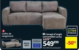 Canapé D'angle Convertible Lucky offre à 549,99€ sur Conforama