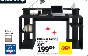 Bureau Gaming Level One offre à 199,99€ sur Conforama