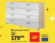 Commode 8 Tiroirs Lake offre à 179,99€ sur Conforama