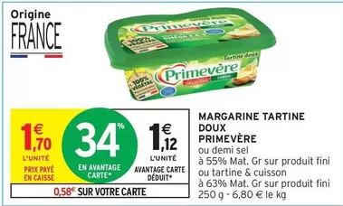 Fini - Margarine Tartine Doux offre à 1,7€ sur Intermarché