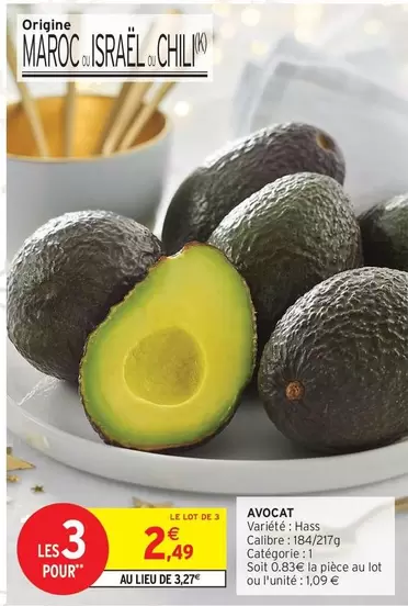 Avocat offre à 2,49€ sur Intermarché