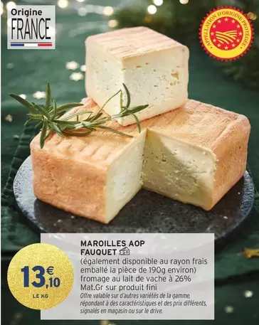 Fini - Maroilles Aop Fauquet offre à 13,1€ sur Intermarché