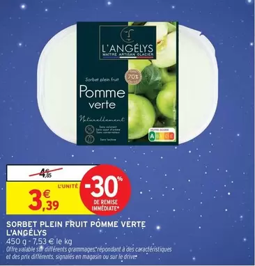 Signal - Sorbet Plein Fruit Pomme Verte offre à 3,39€ sur Intermarché