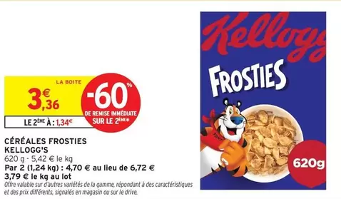 Kellogg's - Céréales Frosties offre à 3,36€ sur Intermarché