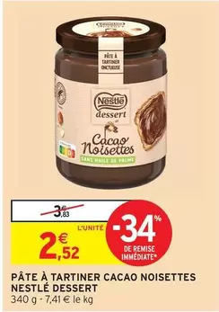 Nestlé - Pâte À Tartiner Cacao Noisettes offre à 2,52€ sur Intermarché