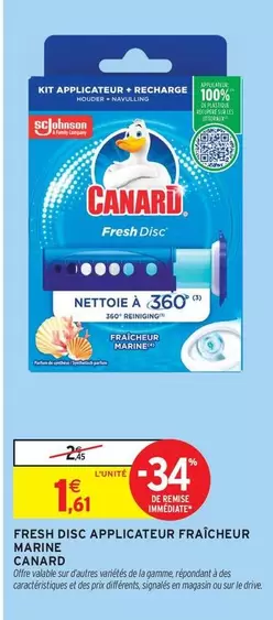 Canard - Fresh Disc Applicateur Fraîcheur Marine offre à 1,61€ sur Intermarché