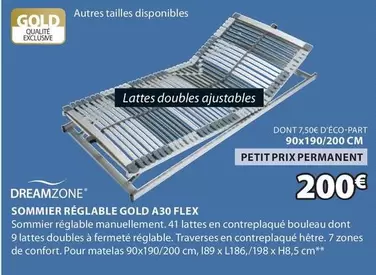 Sommier Réglable Gold A30 Flex offre à 200€ sur JYSK