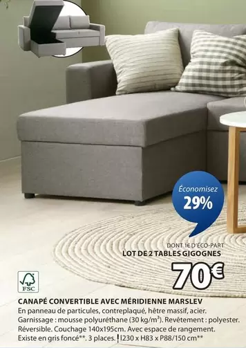 Canape Convertible Avec Mérdienne offre à 70€ sur JYSK