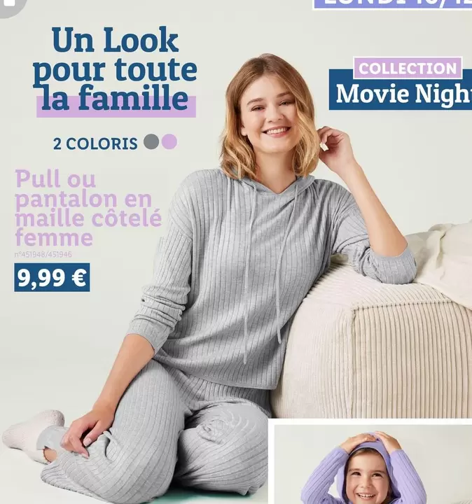 Look - Pull Ou Pantalon En Maille Cotele Femme offre à 9,99€ sur Lidl