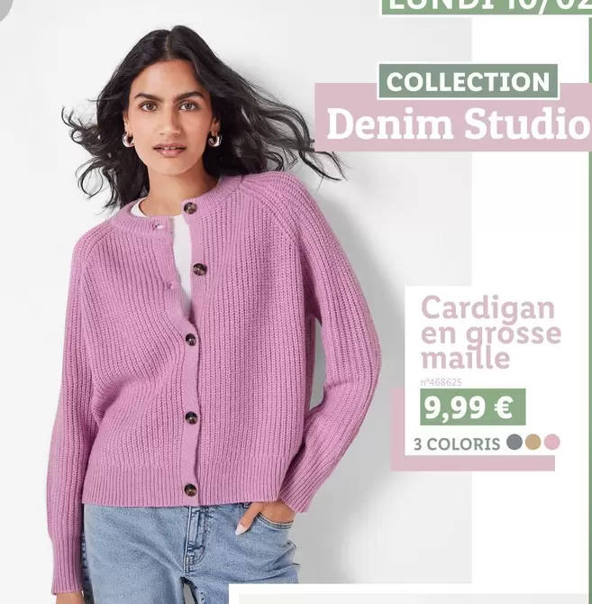 Maille - Cardigan En Grosse offre à 9,99€ sur Lidl