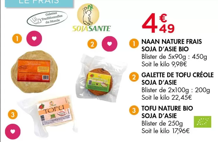 Nature Bio - Nature Frais Soja D'Asie Bio offre à 4,49€ sur Leader Price