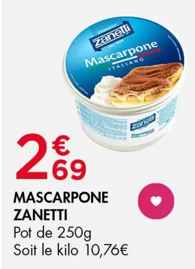 Zanetti - Mascarpone offre à 2,69€ sur Leader Price