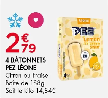 4 Bâtonnets offre à 2,79€ sur Leader Price