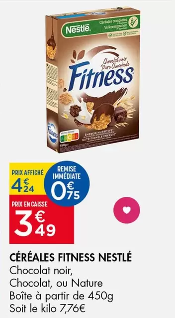 Nestlé - Céréales Fitness offre à 3,49€ sur Leader Price