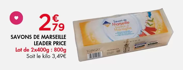 Leader Price - Savons De Marseille offre à 2,79€ sur Leader Price