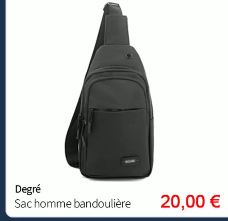 Sac Homme Bandoulière offre à 20€ sur Bleu Cerise